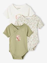 Pack of 3 Long Sleeve Jungle Bodysuits for Newborn Babies