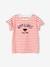Striped T-Shirt, Sequinned Heart, for Girls WHITE MEDIUM STRIPED 