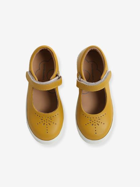 Ballet Pumps for Girls, Designed for Autonomy YELLOW DARK SOLID 