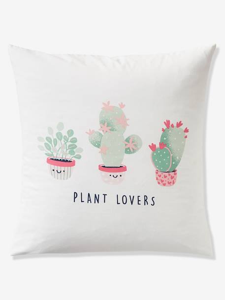 Duvet Cover + Pillowcase Set for Children, Cactus WHITE LIGHT ALL OVER PRINTED 