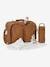 Changing Bag with Several Pockets, in Cotton Gauze, Family L BROWN LIGHT SOLID 