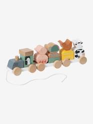 Toys-Baby & Pre-School Toys-Wooden Pull-Along Train with Several Activities - FSC® Certified