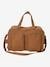 Changing Bag with Several Pockets, in Cotton Gauze, Family L BROWN LIGHT SOLID 