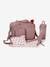 Changing Bag with Several Pockets, in Cotton Honeycomb Fabric, Family PINK LIGHT SOLID 