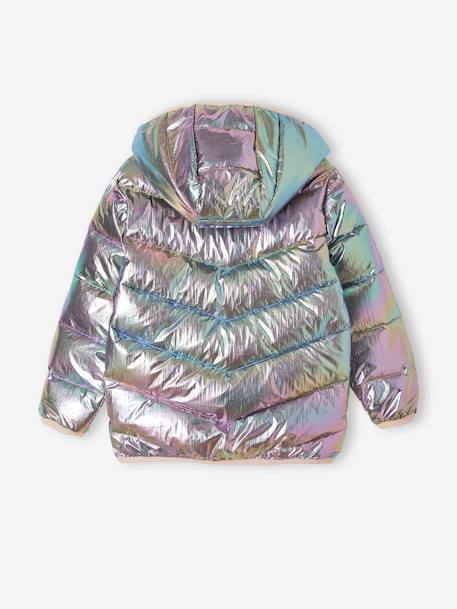 Lightweight Jacket with Shiny Iridescent Effect, for Girls - grey light  metallized, Girls