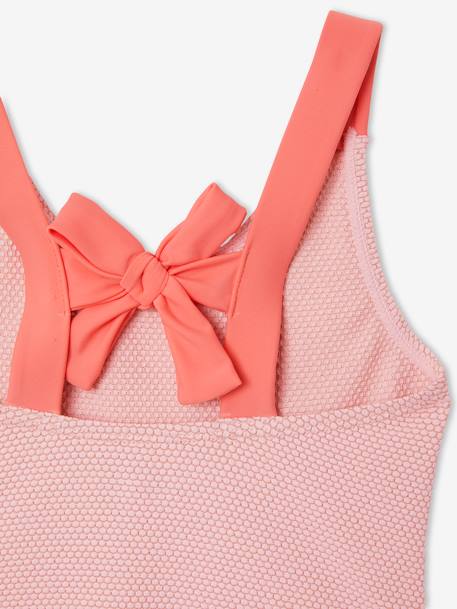 'Playa' Swimsuit for Girls PINK DARK SOLID WITH DESIGN 