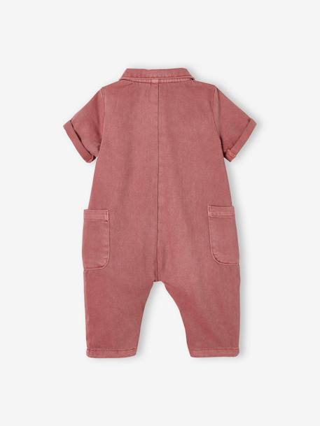Short Sleeve Jumpsuit for Babies PURPLE DARK SOLID 