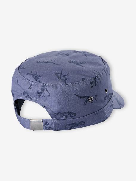 Combat-Style Cap with Dinosaur Print for Boys BLUE MEDIUM ALL OVER PRINTED 