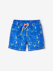Swim Shorts with Printed Dinos, for Boys