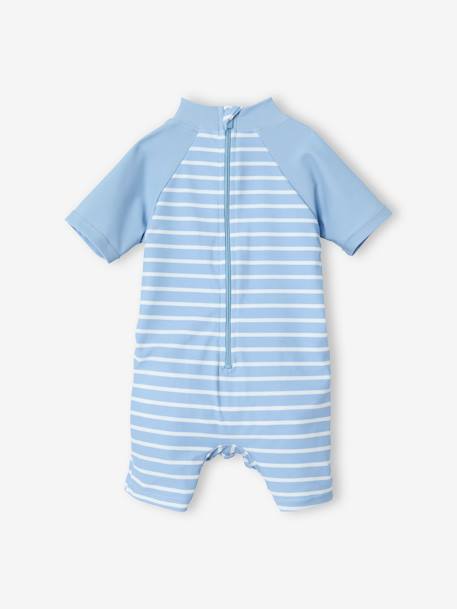 UV-Protection Swimsuit for Baby Boys BLUE MEDIUM STRIPED 