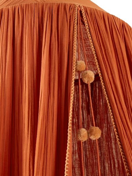 Bed Canopy in Cotton Gauze, Wild Sahara BROWN MEDIUM SOLID 