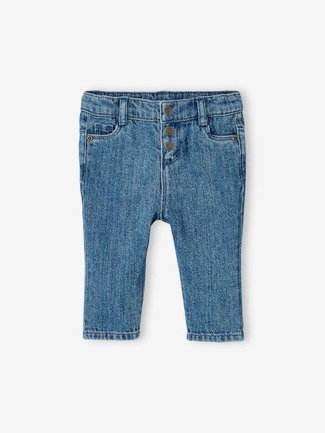 Seersucker Gingham Blouse + Wide Jeans Combo, for Babies YELLOW MEDIUM CHECKS 