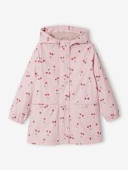 Girls-Floral Raincoat with Hood, for Girls