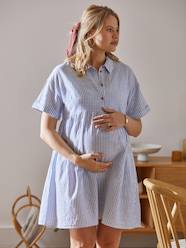 Maternity-Nursing Clothes-Striped Shirt Dress, Maternity & Nursing Special