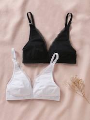 Maternity-Pack of 2 Cotton Triangle Bras, Nursing Special
