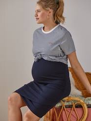 Maternity-T-shirts & Tops-Striped Cotton T-Shirt, Maternity & Nursing Special