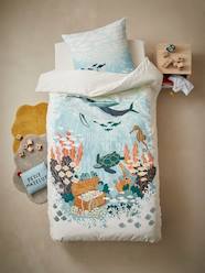 Bedding & Decor-Duvet Cover + Pillowcase Set for Children, Deep Ocean