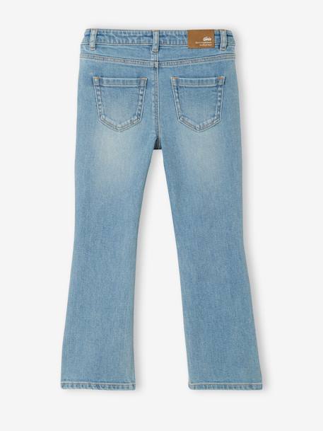 Flared Jeans for Girls BLUE MEDIUM SOLID 
