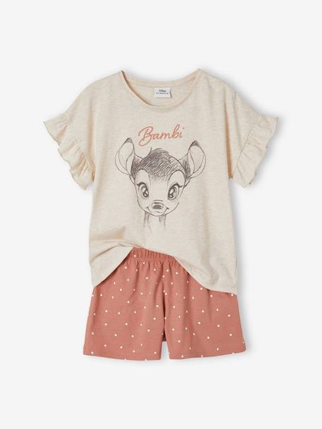 Bambi Short Pyjamas for Girls, by Disney® BEIGE MEDIUM SOLID 