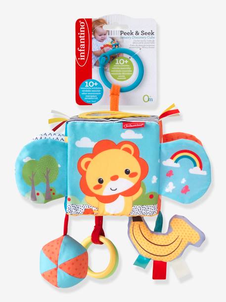 Jungle Activity Cube, by INFANTINO BLUE BRIGHT ALL OVER PRINTED 