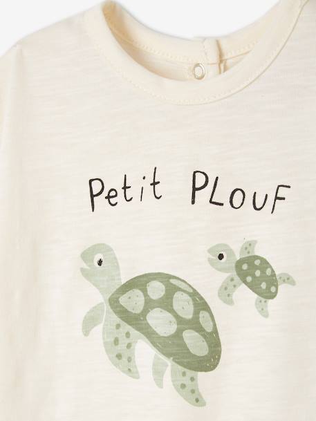 'Sea Animals' T-Shirt for Babies BEIGE LIGHT SOLID WITH DESIGN 