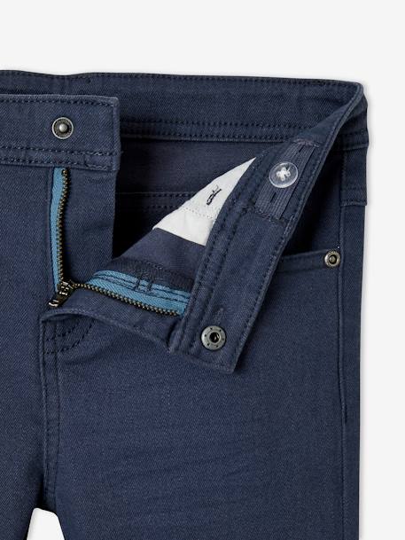 MorphologiK Slim Leg Waterless Jeans, NARROW Hip, for Boys BLUE MEDIUM SOLID WITH DESIGN 