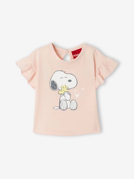 Snoopy T-Shirt for Baby Girls, by Peanuts® PINK MEDIUM SOLID WITH DESIG 