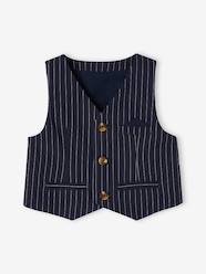 -Special Occasion Waistcoat in Cotton & Linen, for Babies