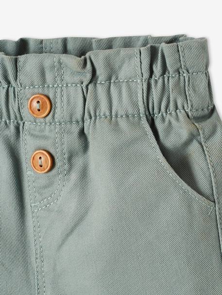 Shorts with Elasticated Waistband, for Babies clay beige+GREEN MEDIUM SOLID 