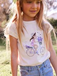 T-Shirt with Bicycle Motif for Girls
