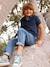Straight indestructible jeans for boys BLUE DARK SOLID+BLUE DARK WASCHED 