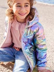 Girls-Lightweight Jacket with Shiny Iridescent Effect, for Girls 