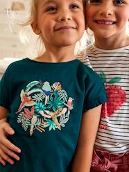 Girls-Tops-T-Shirt with Ruffle & Sequins for Girls