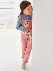Dungarees with Ruffle, Printed Cherries on the Belt, for Girls