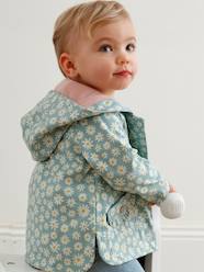 Baby-Outerwear-Hooded Raincoat for Baby Girls