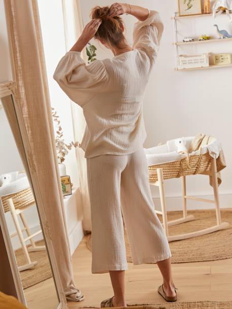 Loungewear Combo, Maternity & Nursing Special BEIGE LIGHT SOLID 
