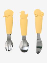 Nursery-3 Cutlery Set in Silicone & Stainless Steel, for Children