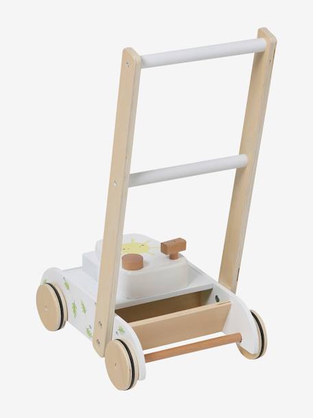 Lawnmower in FSC® Wood WHITE LIGHT SOLID WITH DESIGN 