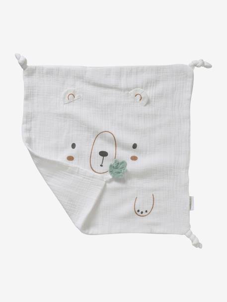 Square Baby Comforter + Rattle, Green Forest Multi 