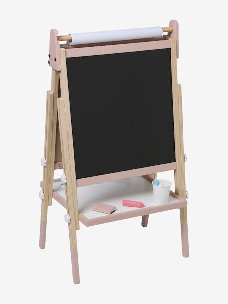 3-in-1 Foldable Board, Adjustable Height  - Wood FSC®100% Certified PINK MEDIUM SOLID+white+Wood/Multi 