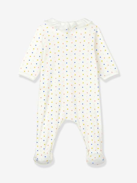 Organic Cotton Sleepsuit for Babies, by Petit Bateau WHITE LIGHT ALL OVER PRINTED 