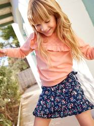 Printed Wrapover Skirt with Ruffles, for Girls