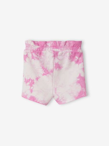 Tie-Dye Fleece Shorts for Babies PINK MEDIUM SOLID 