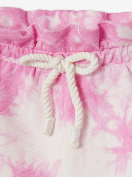 Tie-Dye Fleece Shorts for Babies PINK MEDIUM SOLID 