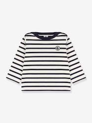 Baby-T-shirts & Roll Neck T-Shirts-T-Shirts-Long Sleeve Striped Jumper in Organic Cotton for Babies, by PETIT BATEAU