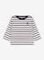 Long Sleeve Striped Jumper in Organic Cotton for Babies, by PETIT BATEAU WHITE MEDIUM STRIPED 