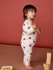 Hearts Sleepsuit in Organic Cotton for Babies, by Petit Bateau
