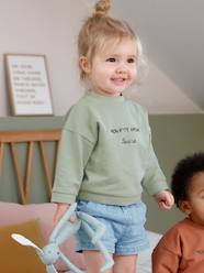 Baby-Jumpers, Cardigans & Sweaters-Sweaters-Sweatshirt with Message for Babies
