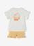 T-Shirt & Gingham Shorts Ensemble for Girls WHITE LIGHT SOLID 