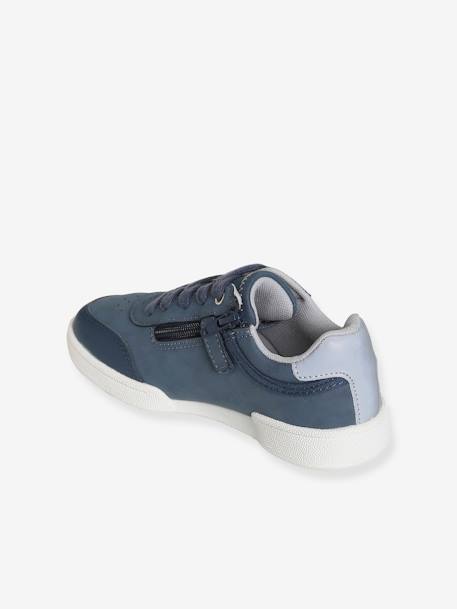 Trainers with Laces & Zip, for Boys BLUE DARK SOLID 
